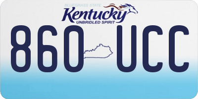 KY license plate 860UCC