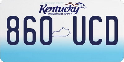 KY license plate 860UCD