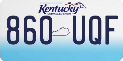 KY license plate 860UQF