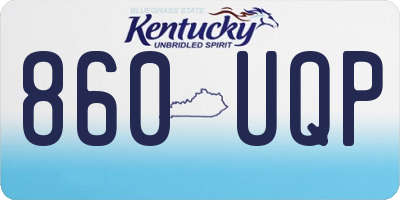 KY license plate 860UQP
