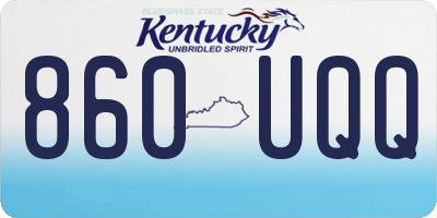 KY license plate 860UQQ