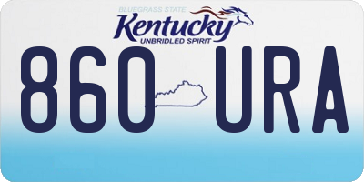 KY license plate 860URA