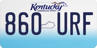 KY license plate 860URF