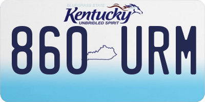 KY license plate 860URM