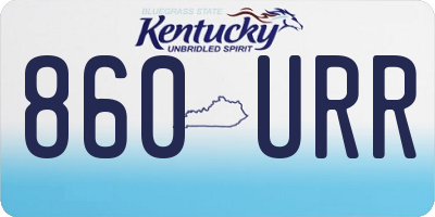 KY license plate 860URR