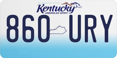 KY license plate 860URY
