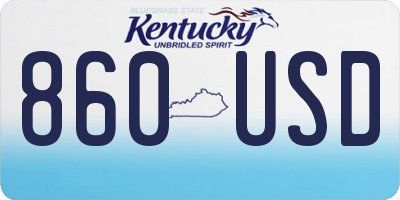 KY license plate 860USD