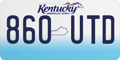 KY license plate 860UTD