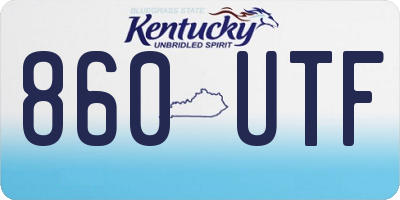 KY license plate 860UTF