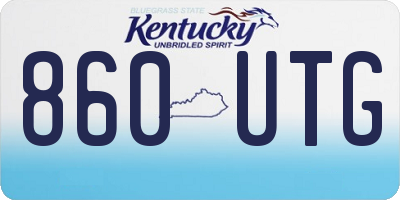 KY license plate 860UTG