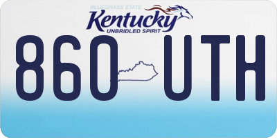 KY license plate 860UTH
