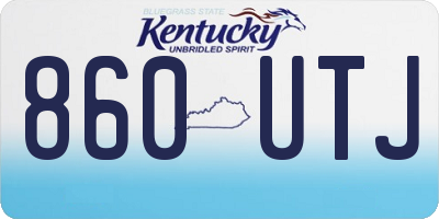KY license plate 860UTJ