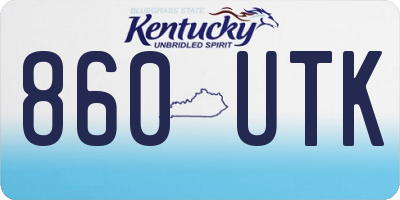 KY license plate 860UTK