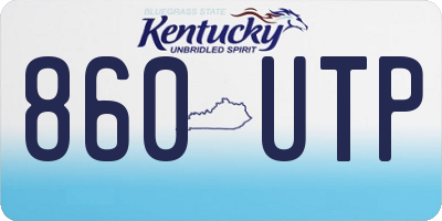 KY license plate 860UTP