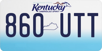 KY license plate 860UTT