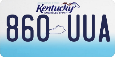 KY license plate 860UUA