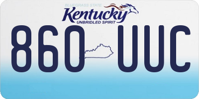KY license plate 860UUC