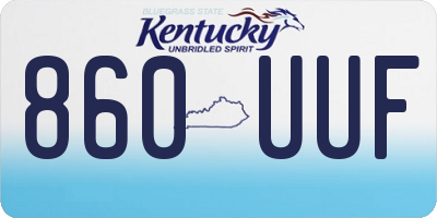KY license plate 860UUF