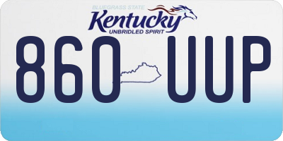 KY license plate 860UUP