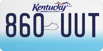 KY license plate 860UUT