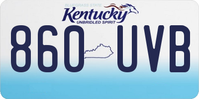 KY license plate 860UVB