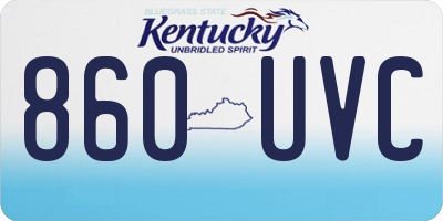 KY license plate 860UVC