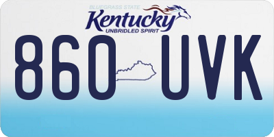 KY license plate 860UVK