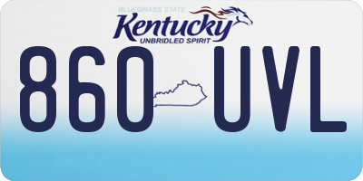 KY license plate 860UVL