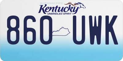 KY license plate 860UWK