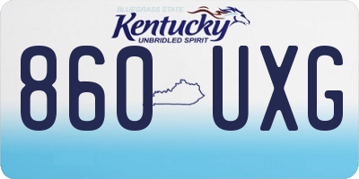 KY license plate 860UXG