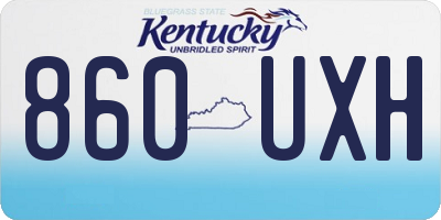 KY license plate 860UXH