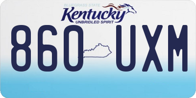 KY license plate 860UXM