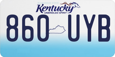 KY license plate 860UYB