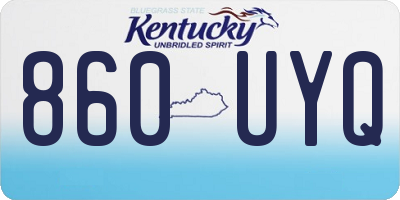 KY license plate 860UYQ