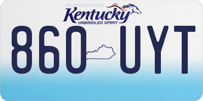 KY license plate 860UYT