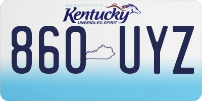 KY license plate 860UYZ