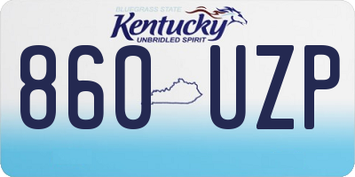 KY license plate 860UZP