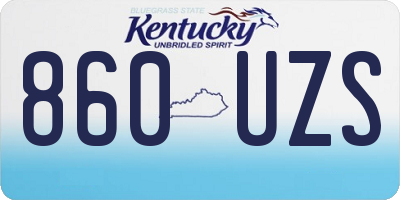 KY license plate 860UZS