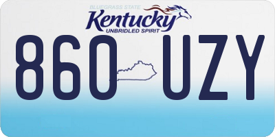 KY license plate 860UZY