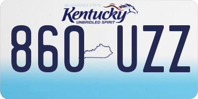 KY license plate 860UZZ