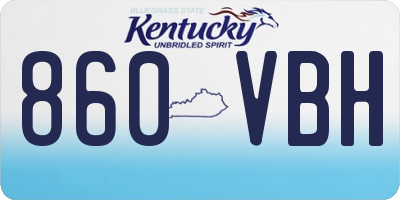 KY license plate 860VBH