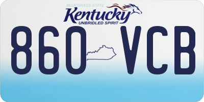 KY license plate 860VCB