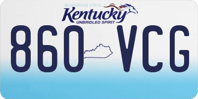 KY license plate 860VCG