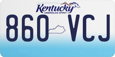 KY license plate 860VCJ
