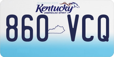 KY license plate 860VCQ