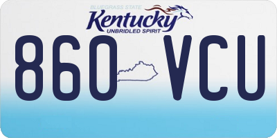 KY license plate 860VCU
