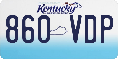 KY license plate 860VDP