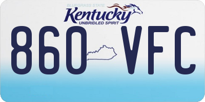 KY license plate 860VFC