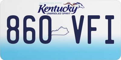 KY license plate 860VFI