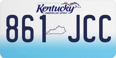 KY license plate 861JCC